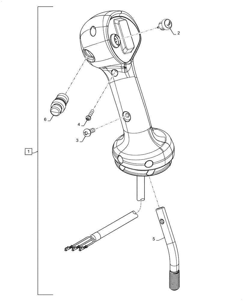 Схема запчастей Case TV380 - (55.512.010[05]) - LEVEL 200 HANDLE GRIP, LH (55) - ELECTRICAL SYSTEMS