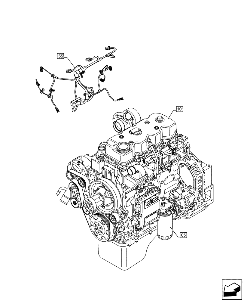 Схема запчастей Case F4HFE413N B006 - (00.000.00) - PICTORIAL INDEX - MAIN SECTIONS (00) - GENERAL & PICTORIAL INDEX