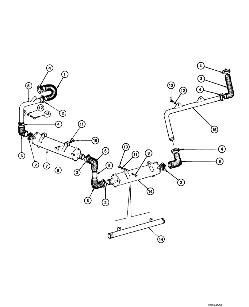 Схема запчастей Case 865 VHP - (06.36[00]) - REAR AXLE - OIL COOLING SYSTEM (06) - POWER TRAIN