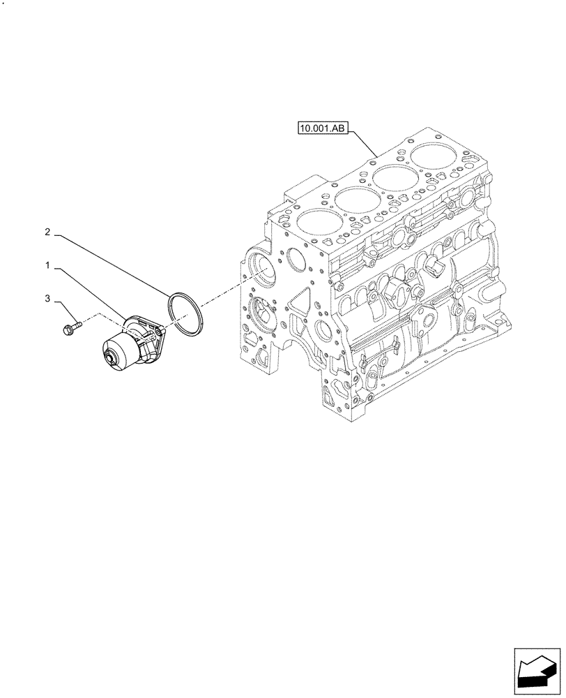 Схема запчастей Case F4HFE413N B007 - (10.400.BB) - WATER PUMP (10) - ENGINE