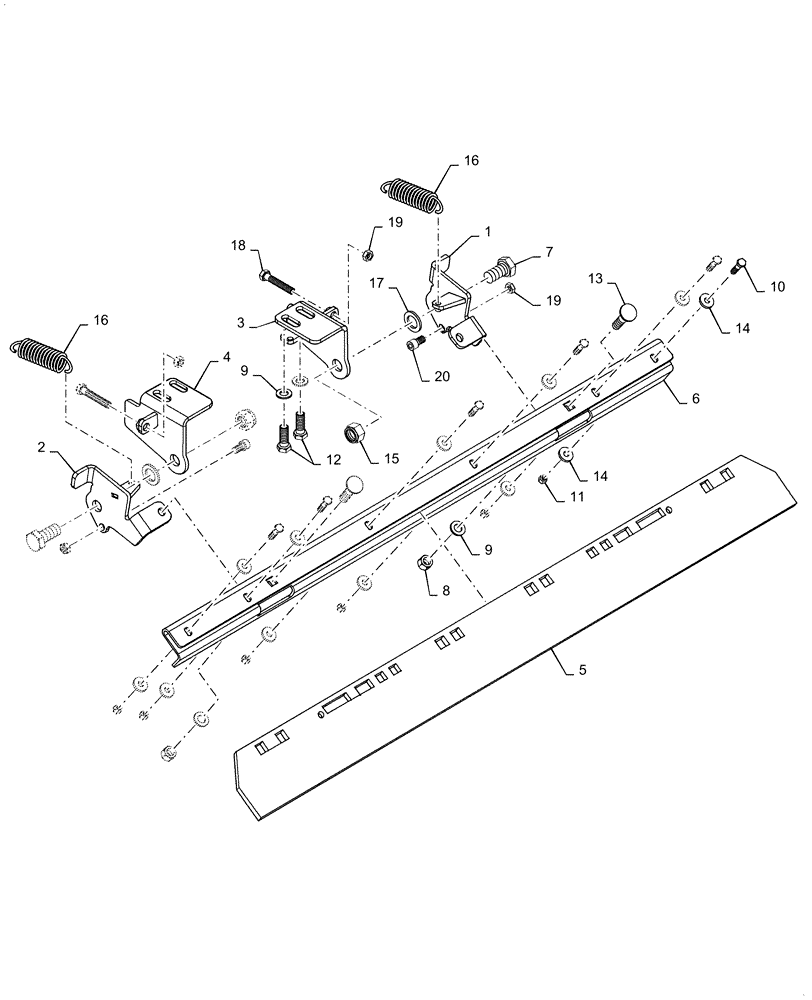 Схема запчастей Case DV23CC - (44.510.EA[05]) - DRUM TILTABLE SCRAPER, LOWER (44) - WHEELS