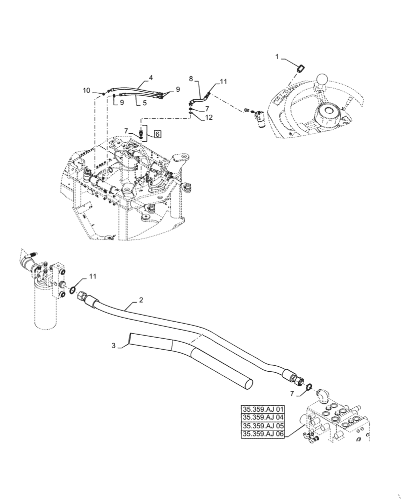 Схема запчастей Case 521F - (41.200.AC[01]) - VAR - 782422 - SECONDARY STEERING NO JOYSTICK (41) - STEERING