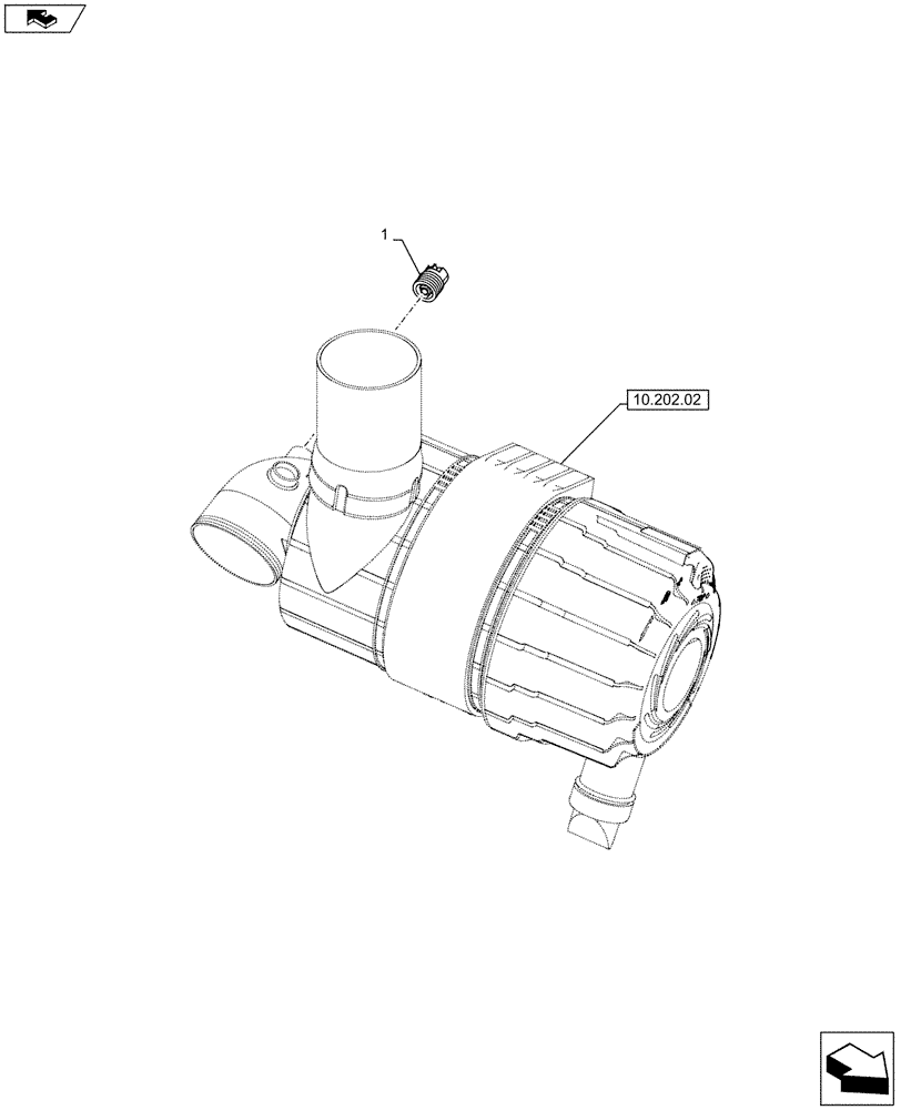 Схема запчастей Case 590SN - (55.014.02) - AIR CLEANER, AIR RESTRICTION INDICATOR (55) - ELECTRICAL SYSTEMS