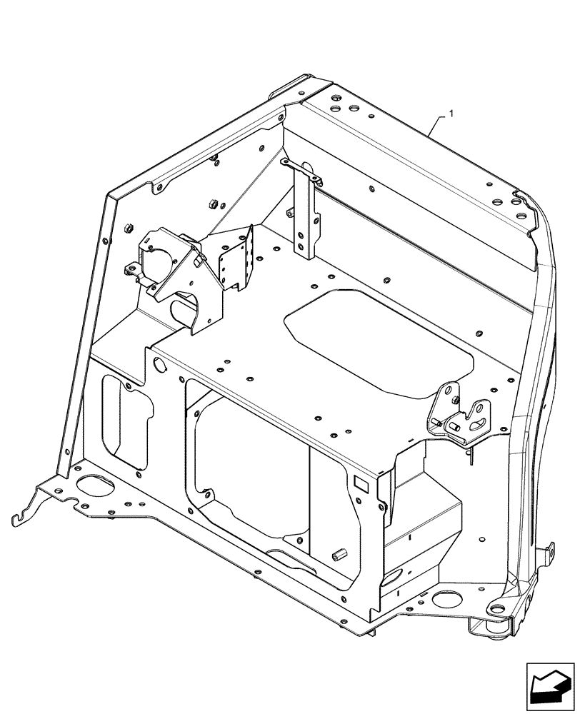 Схема запчастей Case CX36B - (90.151.AN[02]) - STAND, ASSY (90) - PLATFORM, CAB, BODYWORK AND DECALS