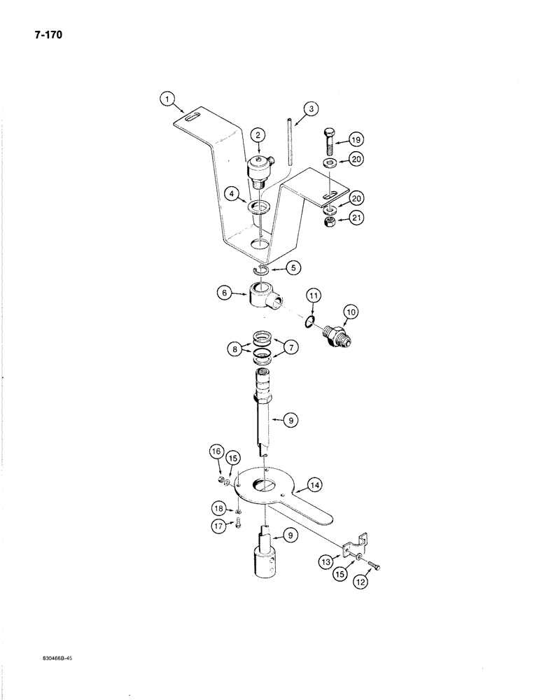 Схема запчастей Case 1080B - (7-170) - INNER SWIVEL ASSEMBLY (07) - BRAKES