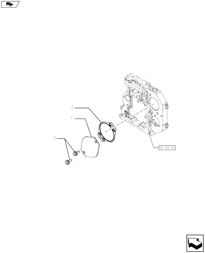 Схема запчастей Case F4HFE613R A003 - (10.114.02) - POWER TAKE OFF (504035155) ENGINE COMPONENTS