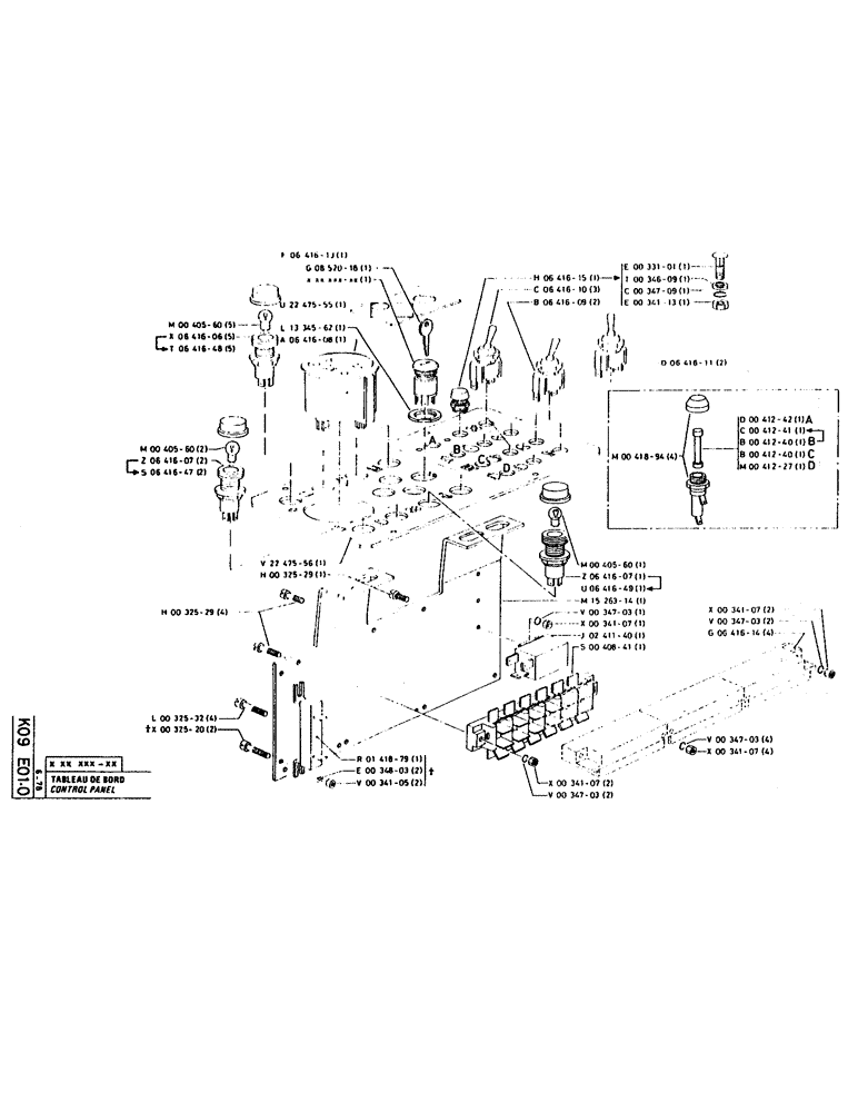 Схема запчастей Case 160CL - (259) - CONTROL PANEL (06) - ELECTRICAL SYSTEMS