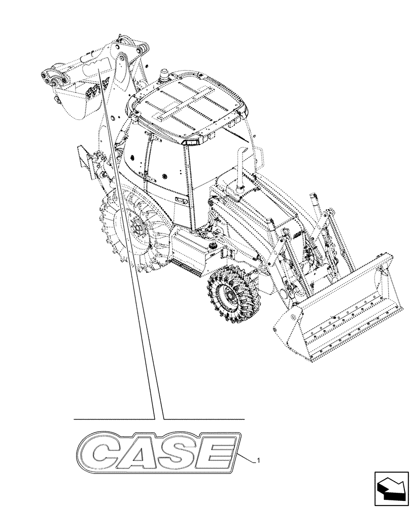 Схема запчастей Case 580N EP - (90.108.AB[04]) - VAR - 423075 - MODEL IDENTIFICATION DECAL (90) - PLATFORM, CAB, BODYWORK AND DECALS