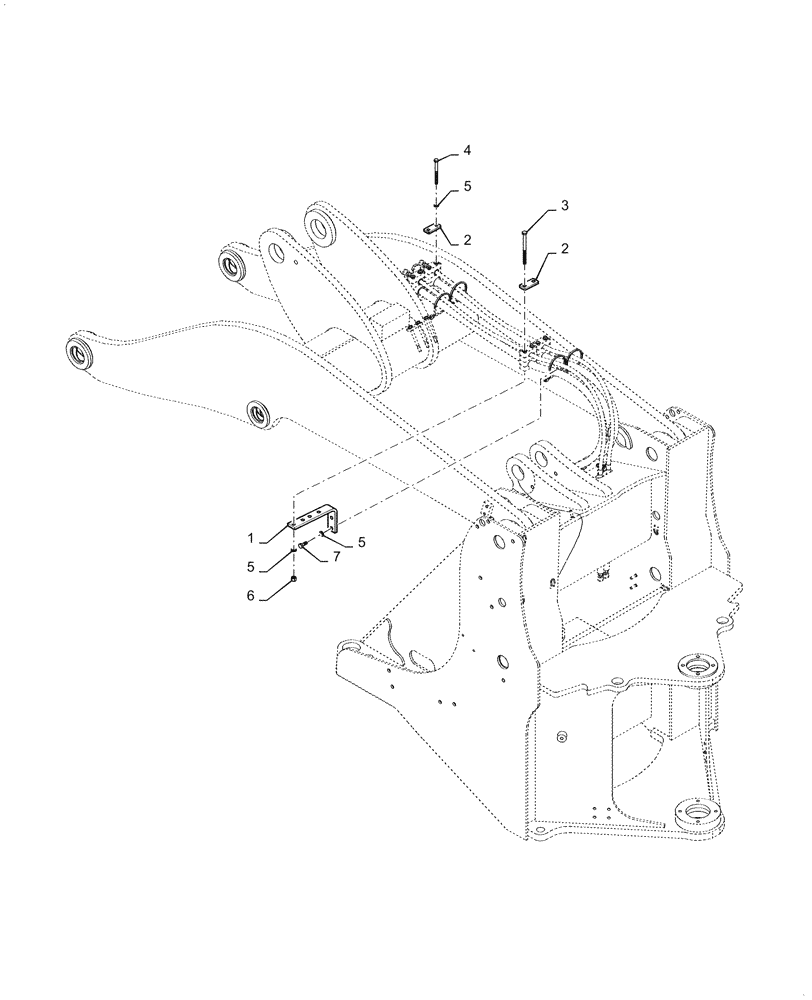 Схема запчастей Case 521F - (35.200.AB[01]) - BLOCK, FASTENER 4 BLOCK (35) - HYDRAULIC SYSTEMS