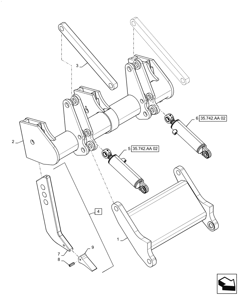 Схема запчастей Case 1150M LT - (89.128.AC[03]) - KIT, RIPPER PARTS (89) - TOOLS