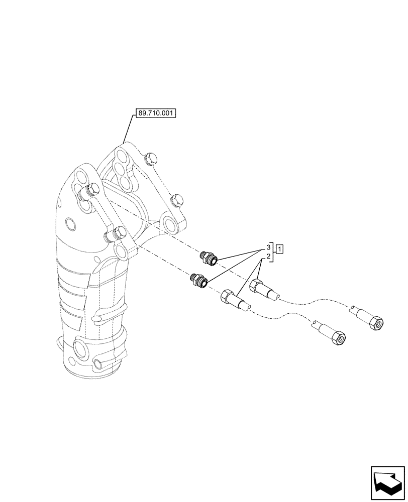 Схема запчастей Case CX80C - (89.700.002) - HAMMER HOSE SET, EU MODELS (89) - TOOLS