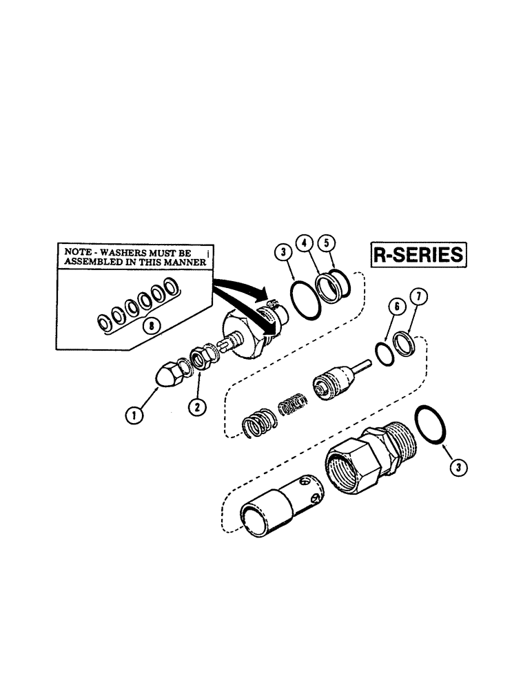 Схема запчастей Case 880B - (202[1]) - PORT RELIEF (07) - HYDRAULIC SYSTEM