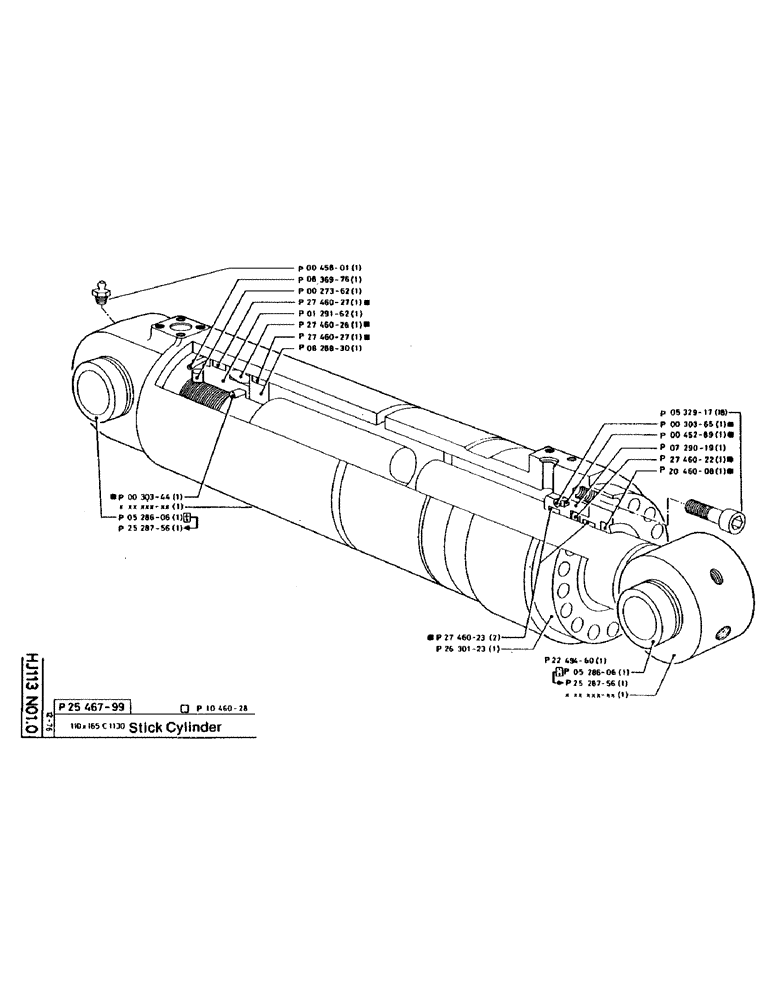 Схема запчастей Case 160CL - (47) - STICK CYLINDER (07) - HYDRAULIC SYSTEM