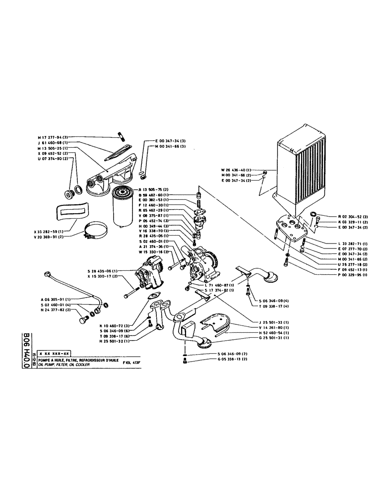 Схема запчастей Case 160CKS - (077) - OIL PUMP, FILTER, OIL COOLER (01) - ENGINE