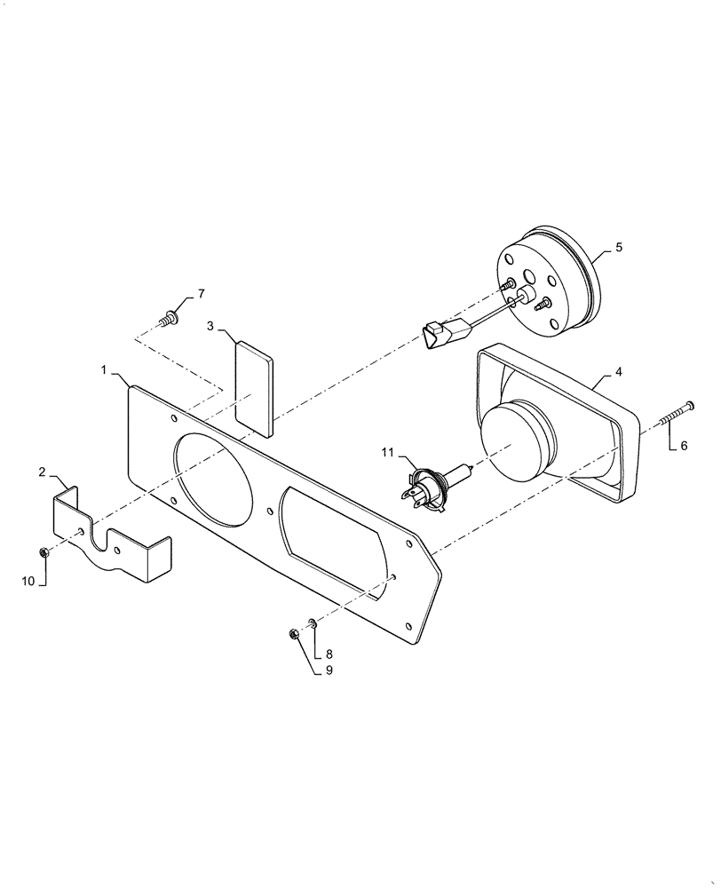 Схема запчастей Case DV210C - (55.404.AQ[04]) - RIGHT SIDE REAR LIGHT (55) - ELECTRICAL SYSTEMS