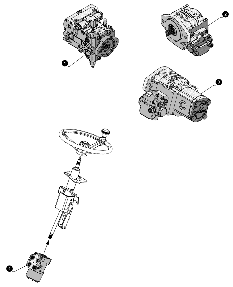 Схема запчастей Case 221F - (05.100.04[05]) - MAINTENANCE PARTS - PUMPS (05) - SERVICE & MAINTENANCE