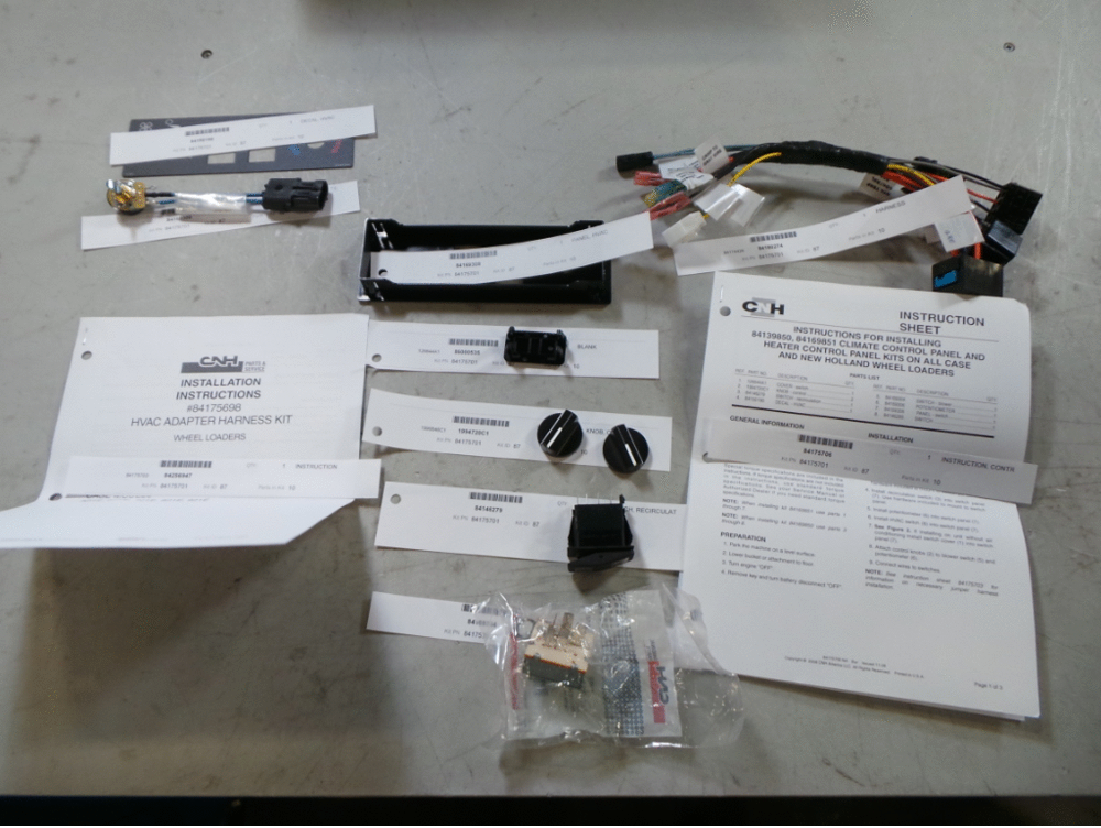 Схема запчастей Case 721E - (88.055.06) - KIT HEATER CONTROLLER (88) - ACCESSORIES