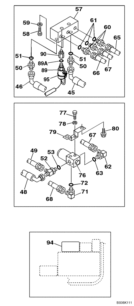 Схема запчастей Case CX460 - (08-50) - HYDRAULICS, AUXILIARY - DOUBLE ACTING CIRCUIT, TRIGGER ACTIVATED (08) - HYDRAULICS