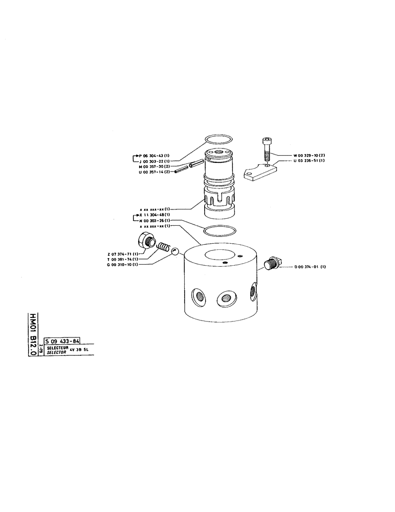 Схема запчастей Case 220 - (175) - SELECTOR (07) - HYDRAULIC SYSTEM