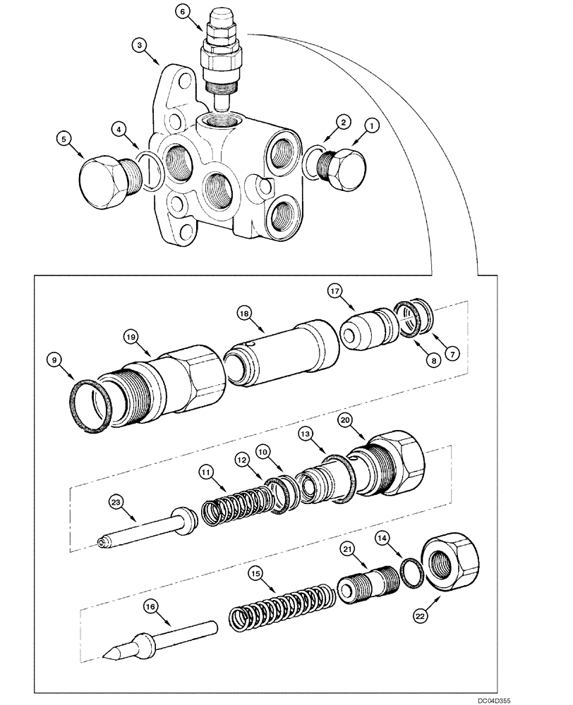 Схема запчастей Case 865 - (08.41[00]) - DISTRIBUITOR - INPUT VALVE (08) - HYDRAULICS