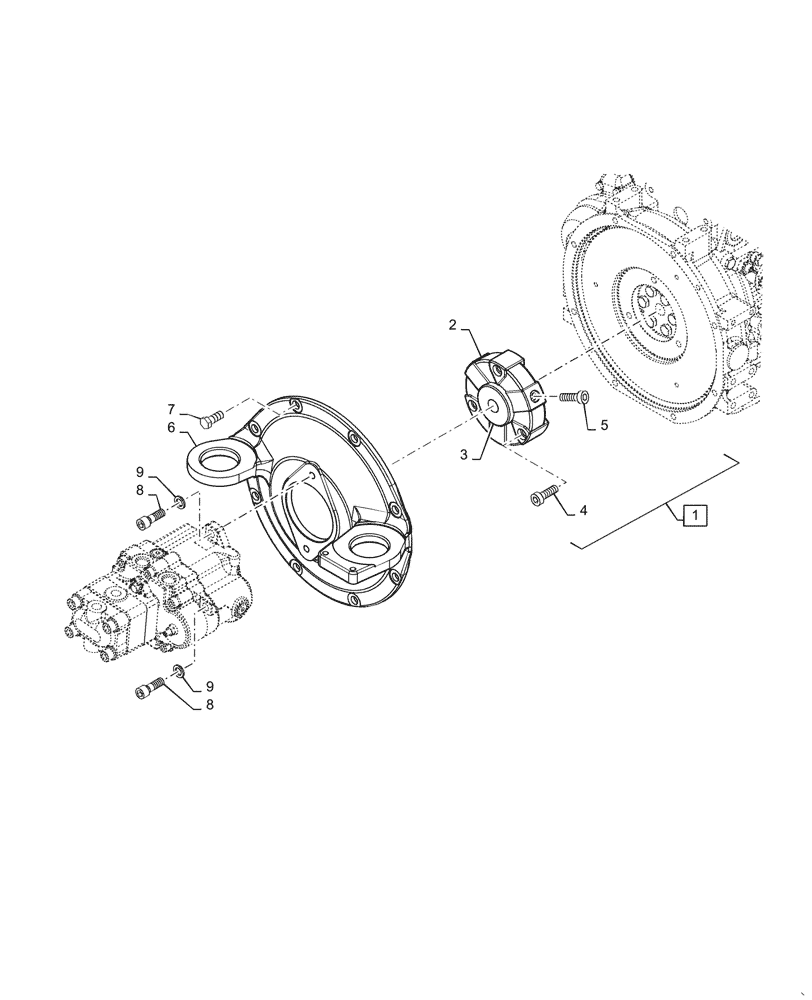 Схема запчастей Case CX36B - (35.106.AN[01]) - PTO ASSY (35) - HYDRAULIC SYSTEMS