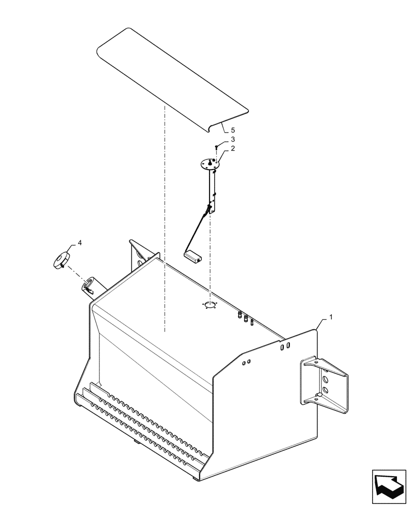 Схема запчастей Case 570N EP - (10.216.AI[01]) - FUEL TANK (10) - ENGINE