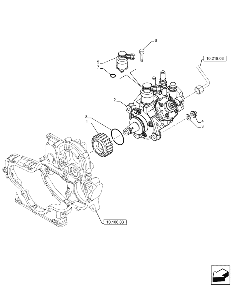 Схема запчастей Case F5HFL413B A001 - (10.247.01) - INJECTION PUMP (504388245) (10) - ENGINE