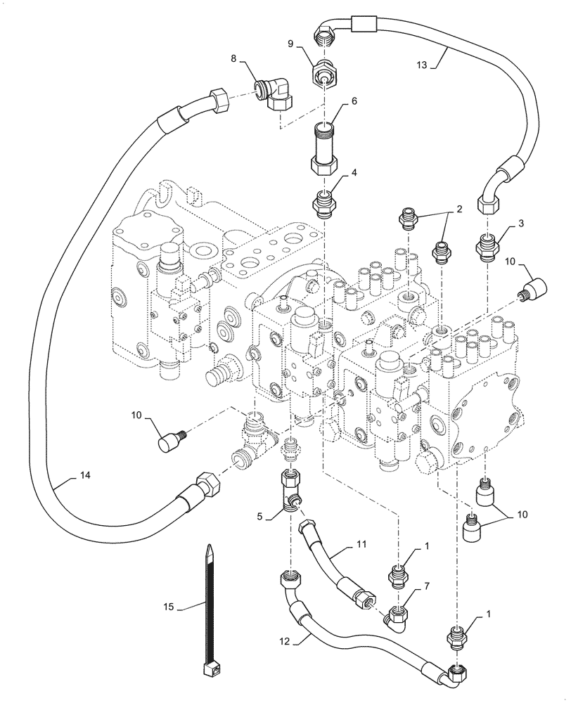 Схема запчастей Case DV210D - (35.995.AB) - DRUM VIBRATION HYDRAULIC LINES (35) - HYDRAULIC SYSTEMS