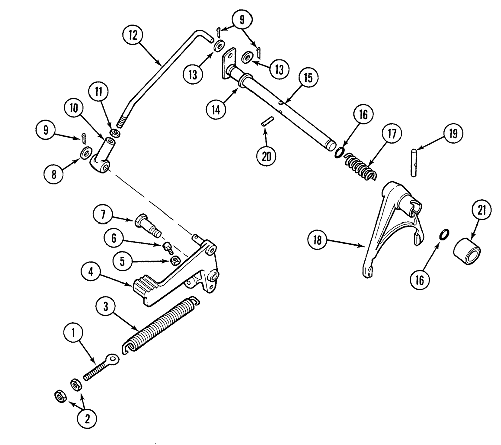 Схема запчастей Case 380B - (6-50) - DIFFERENTIAL LOCK (06) - POWER TRAIN