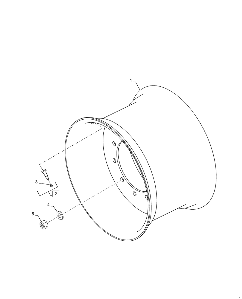 Схема запчастей Case 588H - (44.511.AG[01]) - FRONT WHEEL (44) - WHEELS