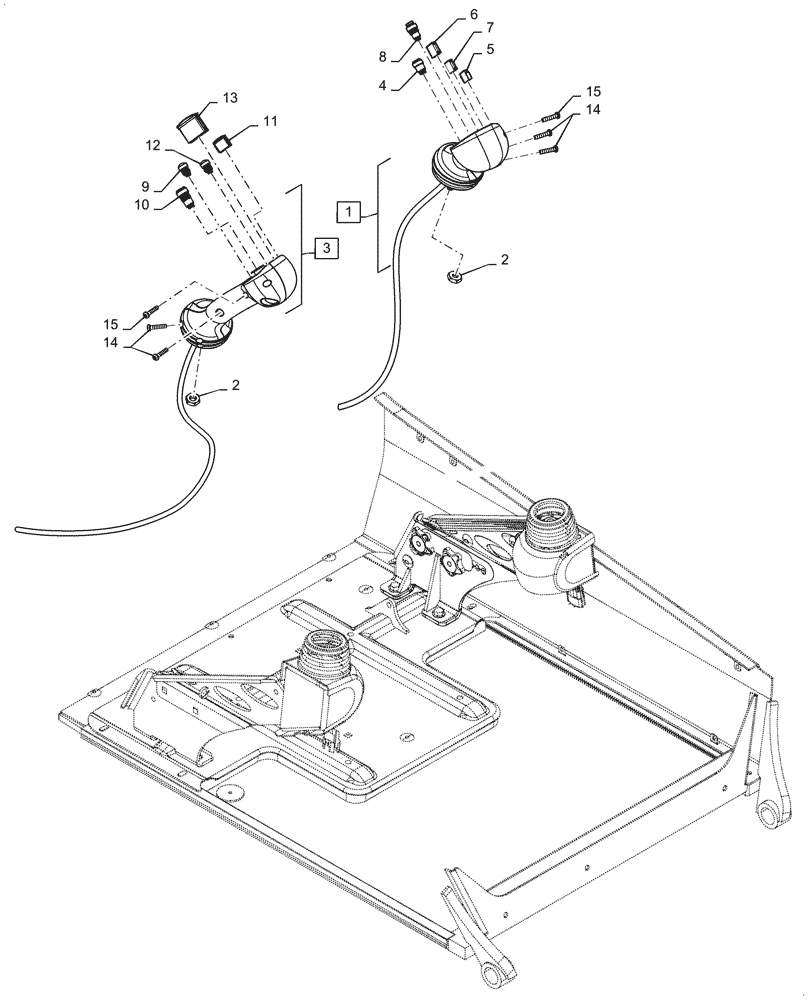 Схема запчастей Case SR130 - (55.512.CL[06]) - LEVEL 350 HANDLE GRIPS, E-H CONTROLS, W/ MULTI-FUNCTION ELEC CTRL (55) - ELECTRICAL SYSTEMS