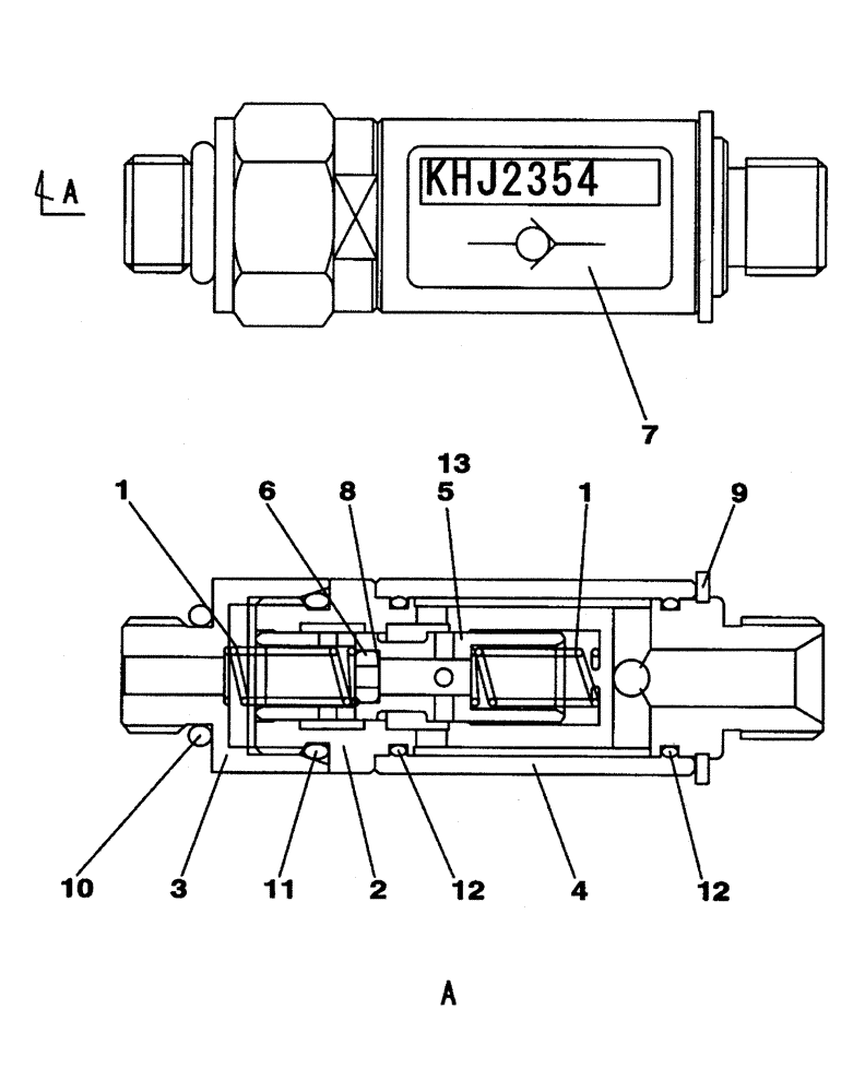 Схема запчастей Case CX350 - (08-179-05[01]) - CHECK VALVE (08) - HYDRAULICS