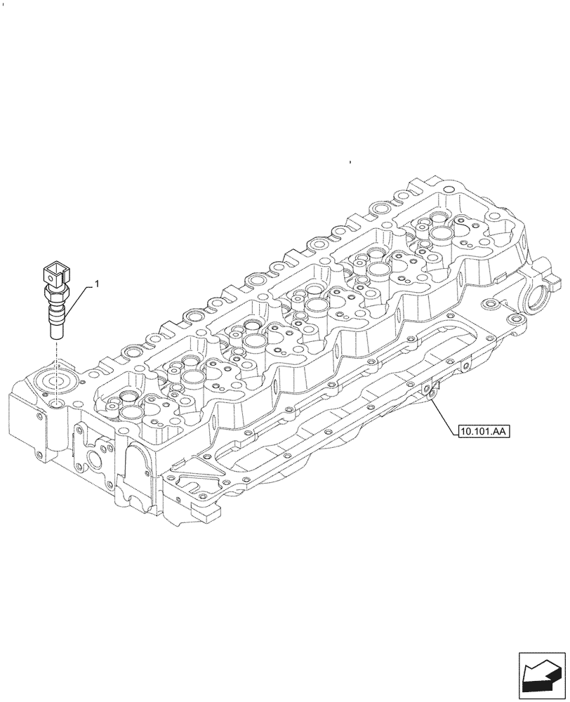 Схема запчастей Case F4HFE613K B002 - (55.012.AA) - COOLING SYSTEM LINE, SENSOR (55) - ELECTRICAL SYSTEMS