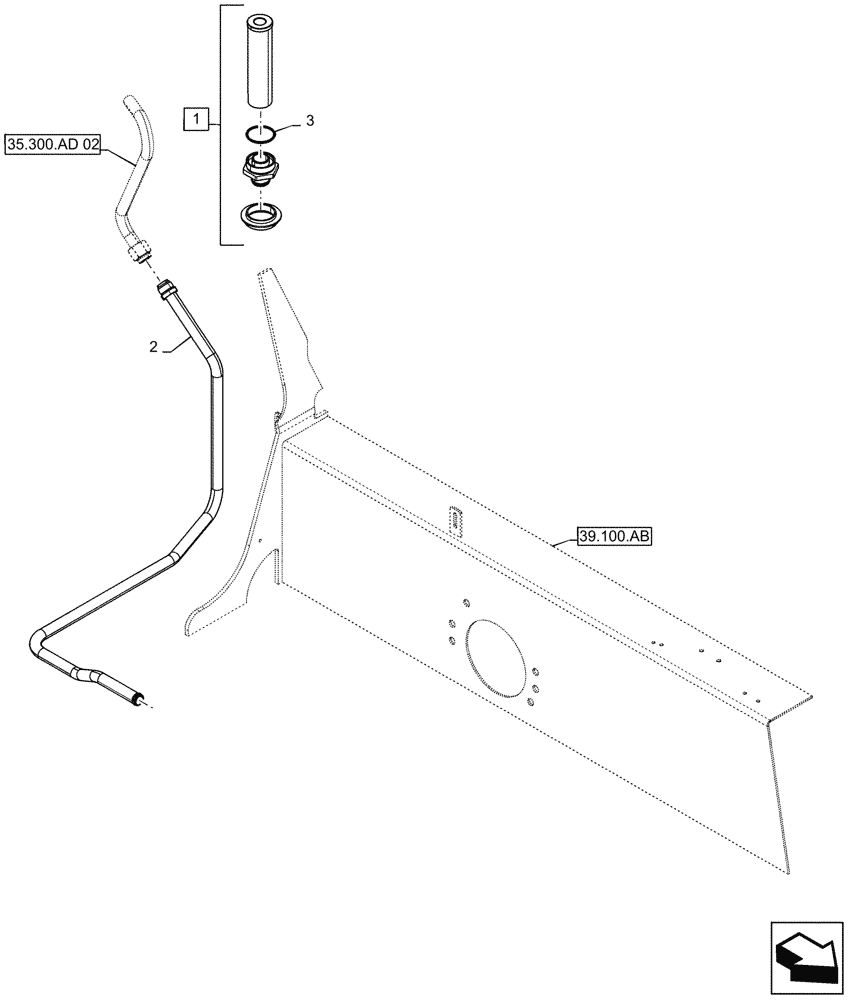 Схема запчастей Case SR210 - (35.300.AD[01]) - HYDRAULIC SUPPLY PLUMBING (14-NOV-2014 & NEWER) (35) - HYDRAULIC SYSTEMS