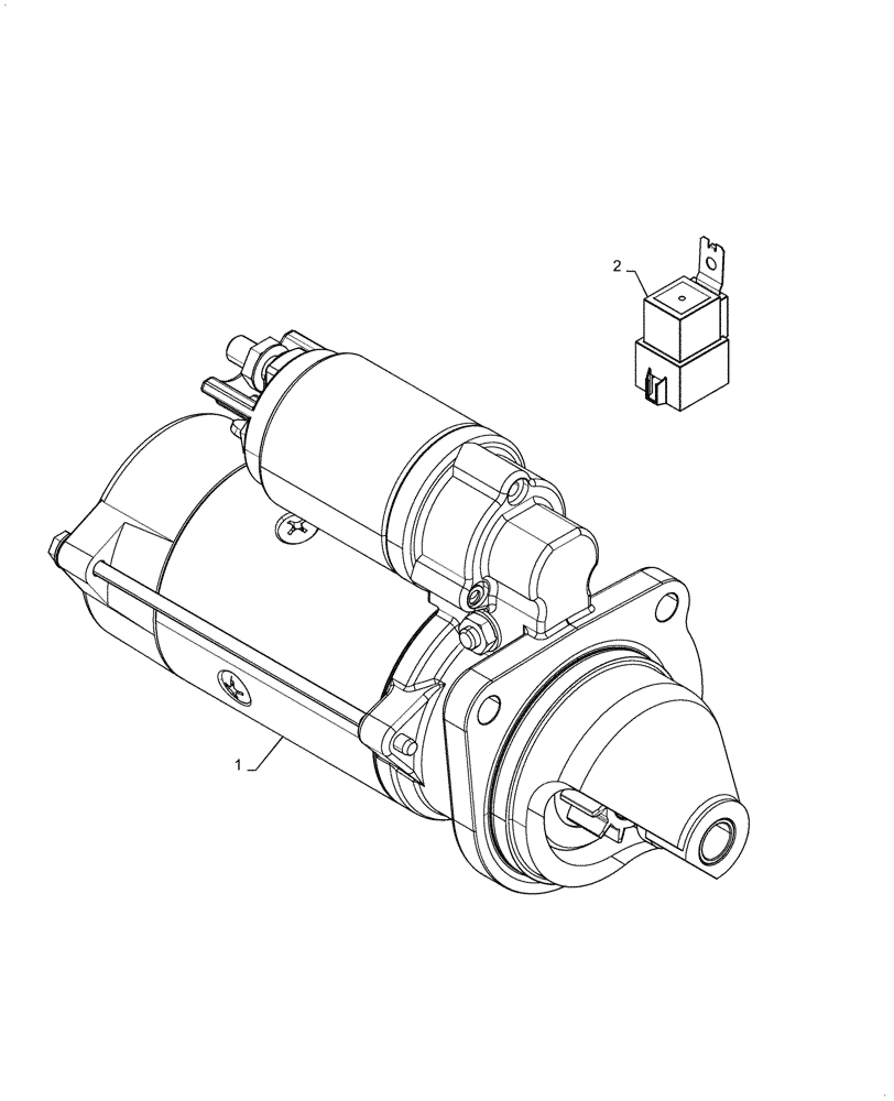 Схема запчастей Case SV280 - (55.201.AE) - STARTER MOTOR (55) - ELECTRICAL SYSTEMS