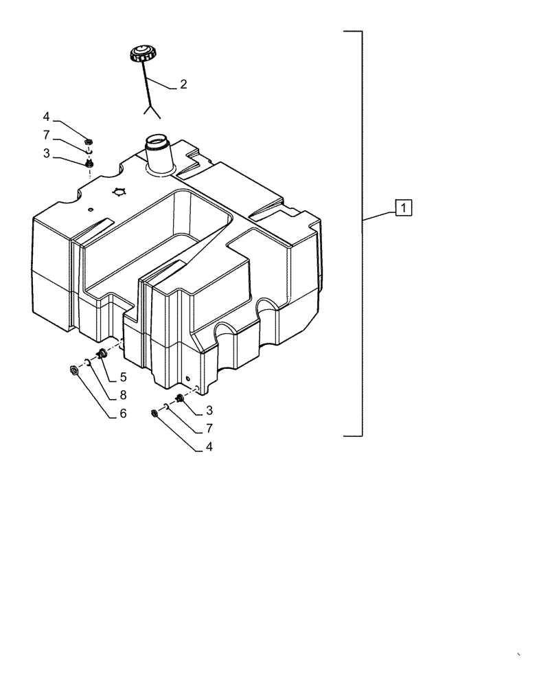 Схема запчастей Case 621G - (10.216.010[02]) - FUEL TANK ASSEMBLY (10) - ENGINE