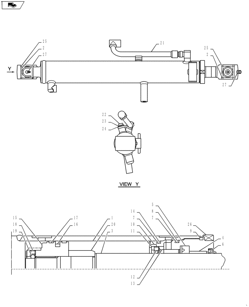 Схема запчастей Case CX27B ASN - (35.730.02) - CYLINDER, ASSY, BOOM, CANOPY (35) - HYDRAULIC SYSTEMS