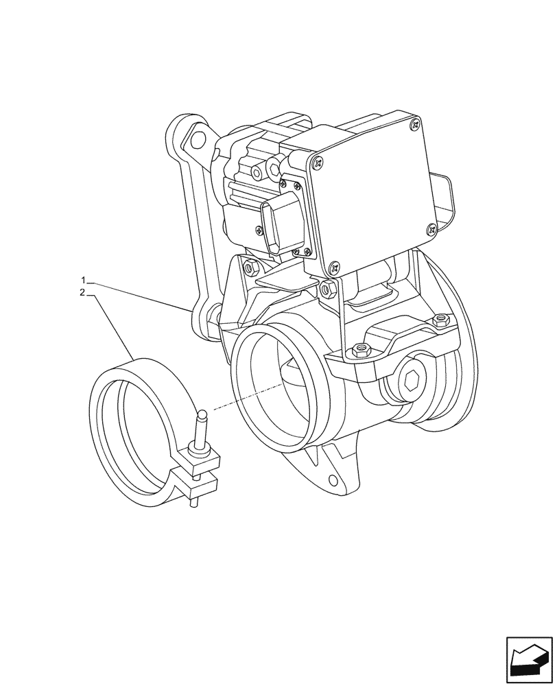 Схема запчастей Case F4HFE613F B004 - (10.254.AZ[01]) - ENGINE EXHAUST BRAKE, VALVE (10) - ENGINE