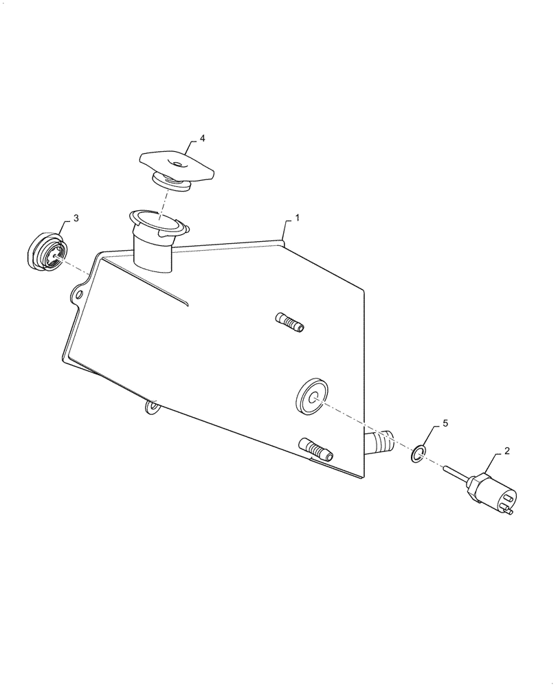 Схема запчастей Case DV210D - (10.400.AP[01]) - COOLANT RESERVOIR (10) - ENGINE