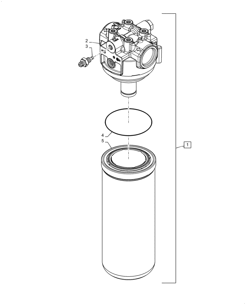 Схема запчастей Case 821G - (35.300.030[03]) - HYDRAULIC RESERVOIR OIL FILTER ASSEMBLY (35) - HYDRAULIC SYSTEMS