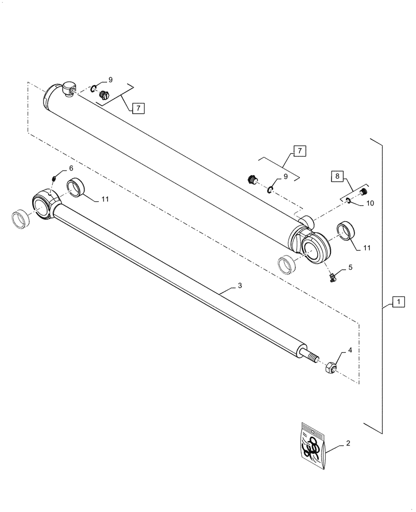 Схема запчастей Case SV300 - (35.701.CB[06]) - HYDRAULIC LIFT CYLINDER, LH (SV300,TV380) AFTER JULY 31, 2013 (35) - HYDRAULIC SYSTEMS