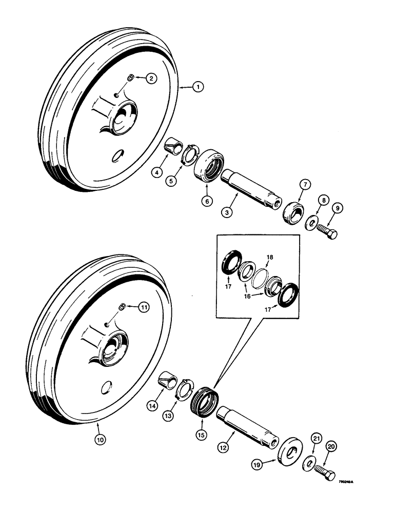 Схема запчастей Case 350B - (126) - IDLER (04) - UNDERCARRIAGE