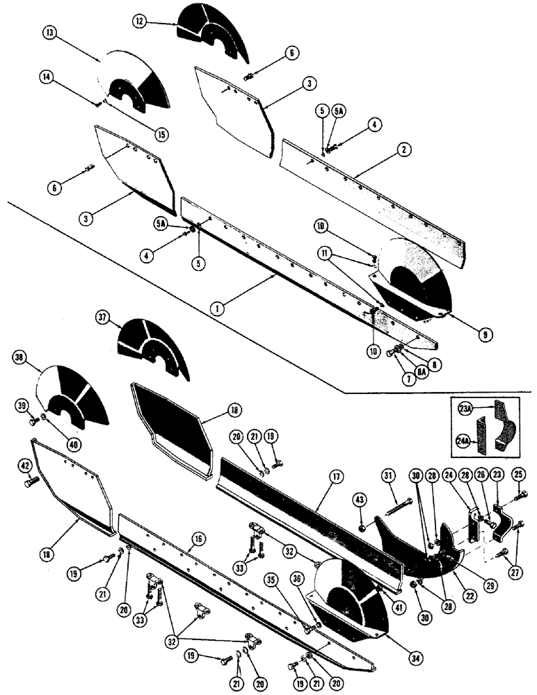 Схема запчастей Case 800 - (174) - ROCK GUARD INSTALLATION (STANDARD) (05) - UPPERSTRUCTURE CHASSIS