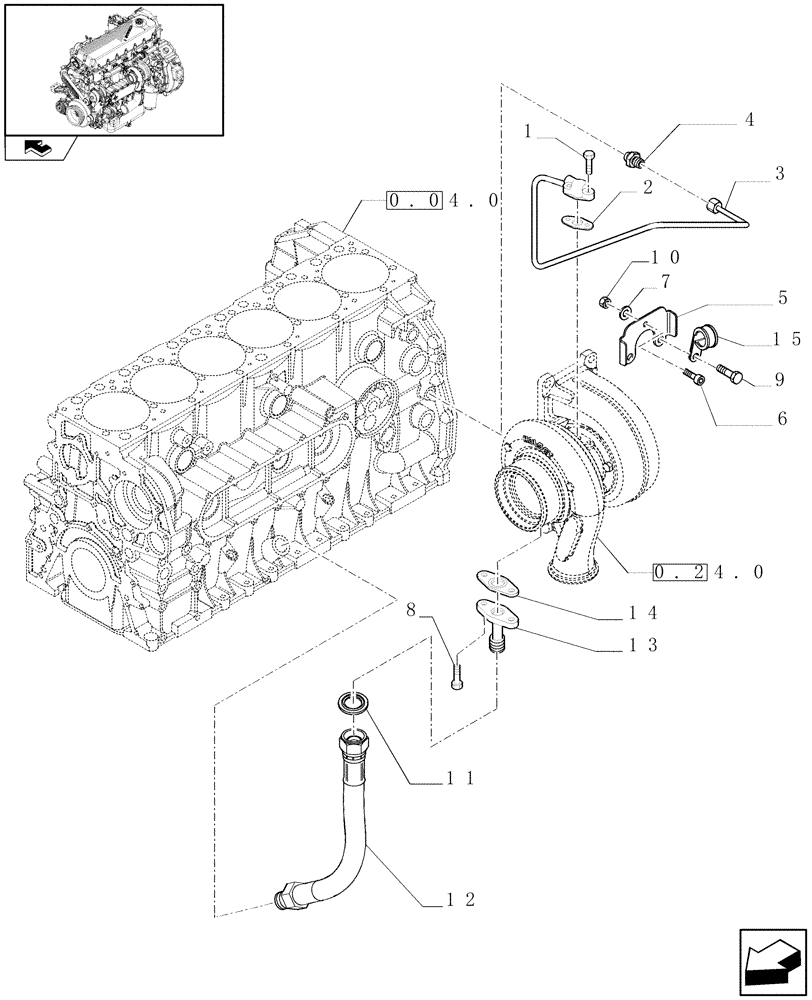 Схема запчастей Case F2CE9684D E013 - (0.30.63) - TURBOBLOWER PIPES (504212384 - 504212386) 