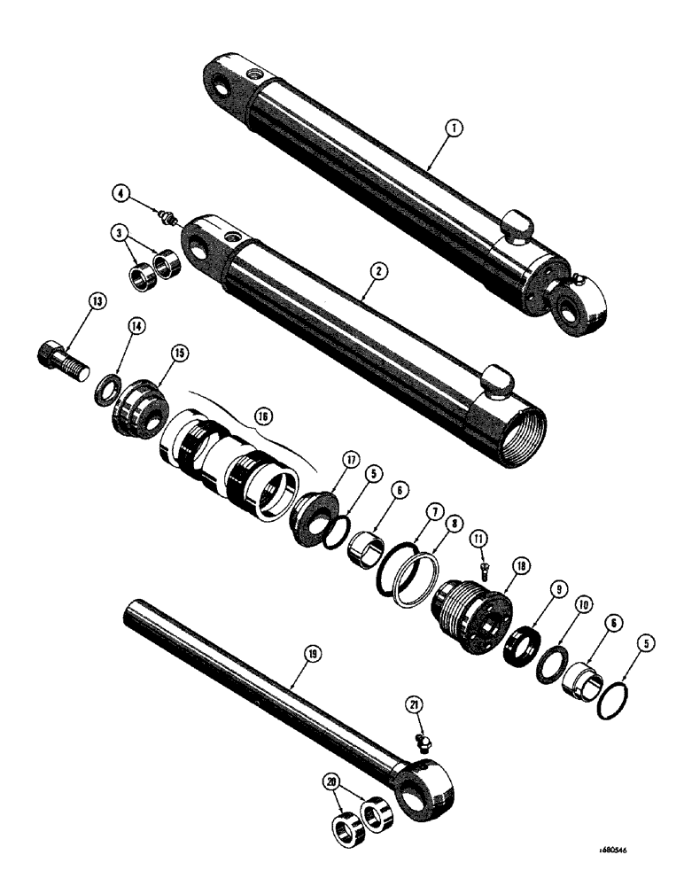 Схема запчастей Case 750 - (234) - D31693 LOADER DUMP CYLINDER (07) - HYDRAULIC SYSTEM