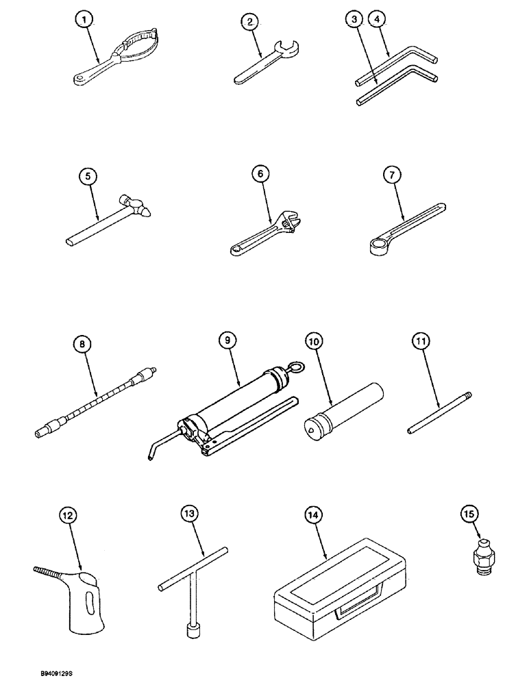 Схема запчастей Case 9030B - (9-134) - TOOLS (09) - CHASSIS