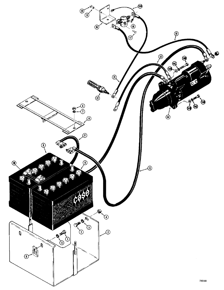 Схема запчастей Case 780 - (106) - ELECTRICAL SYSTEM, BATTERIES, CABLES AND MANIFOLD HEATER (04) - ELECTRICAL SYSTEMS