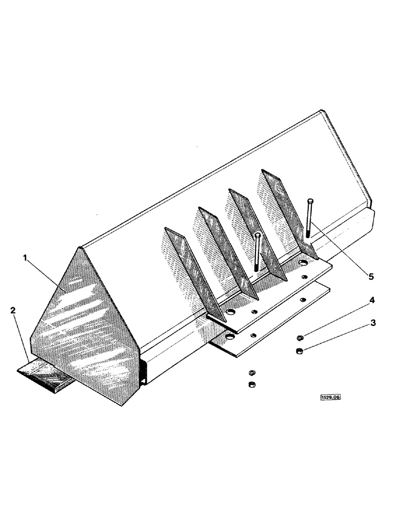 Схема запчастей Case 1529 - (132[A]) - BUCKETS, LIGHT MATERIAL BUCKET 