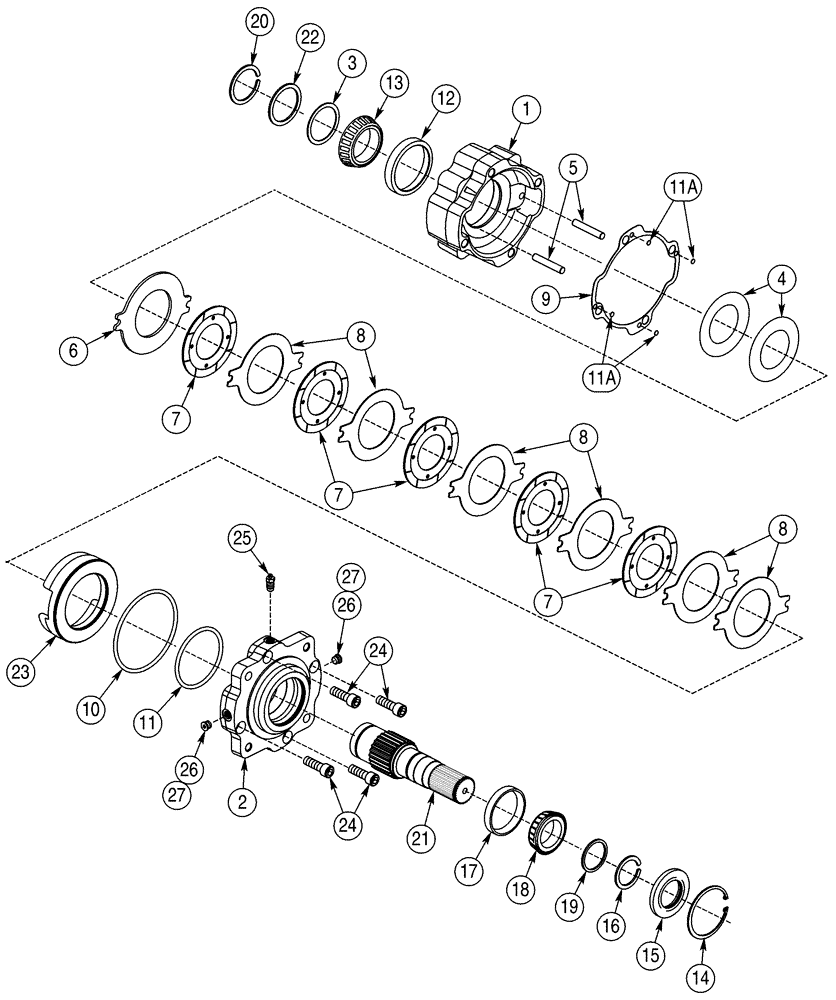 Схема запчастей Case 85XT - (07-02) - BRAKE (07) - BRAKES