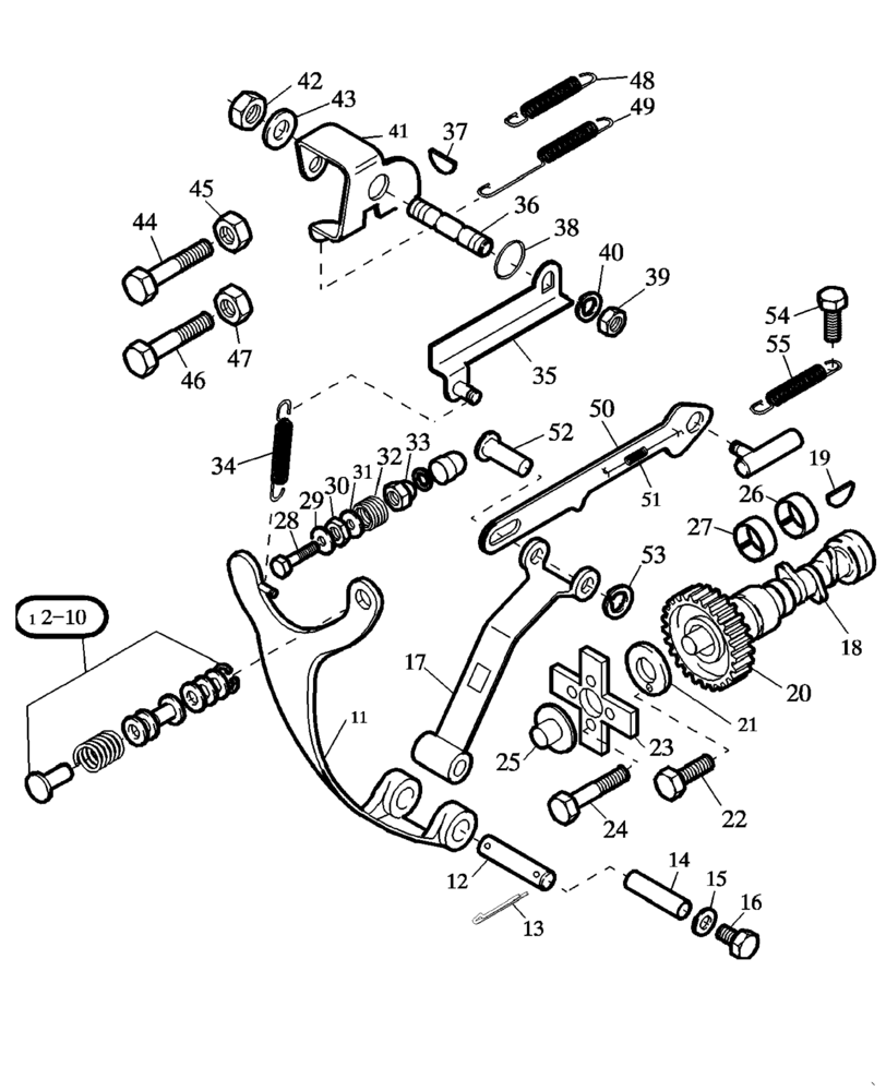 Схема запчастей Case 21D - (95.240[001]) - CAMSHAFT DRIVE (S/N 561101-UP) No Description